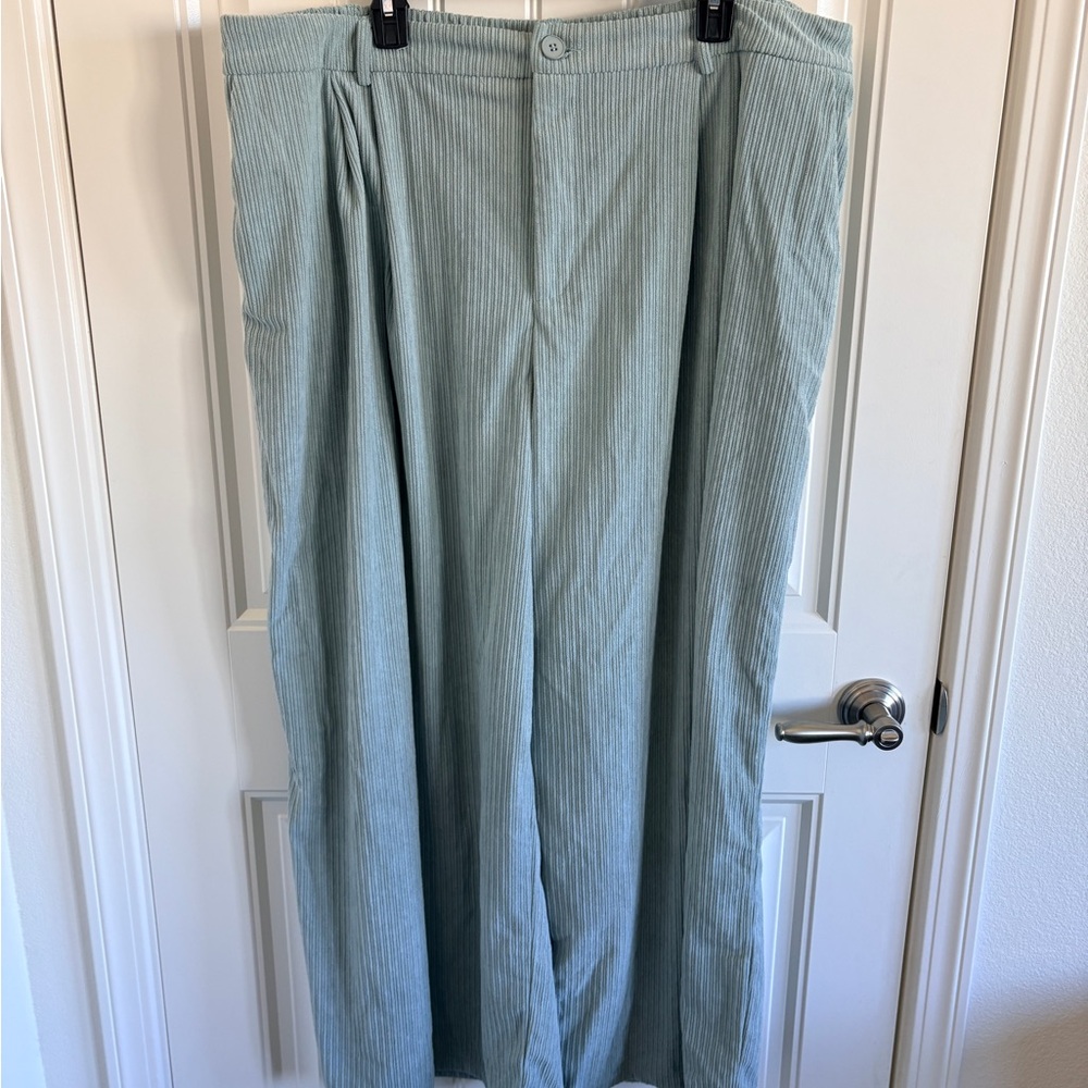 Cider Light Blue Wide Leg Pants